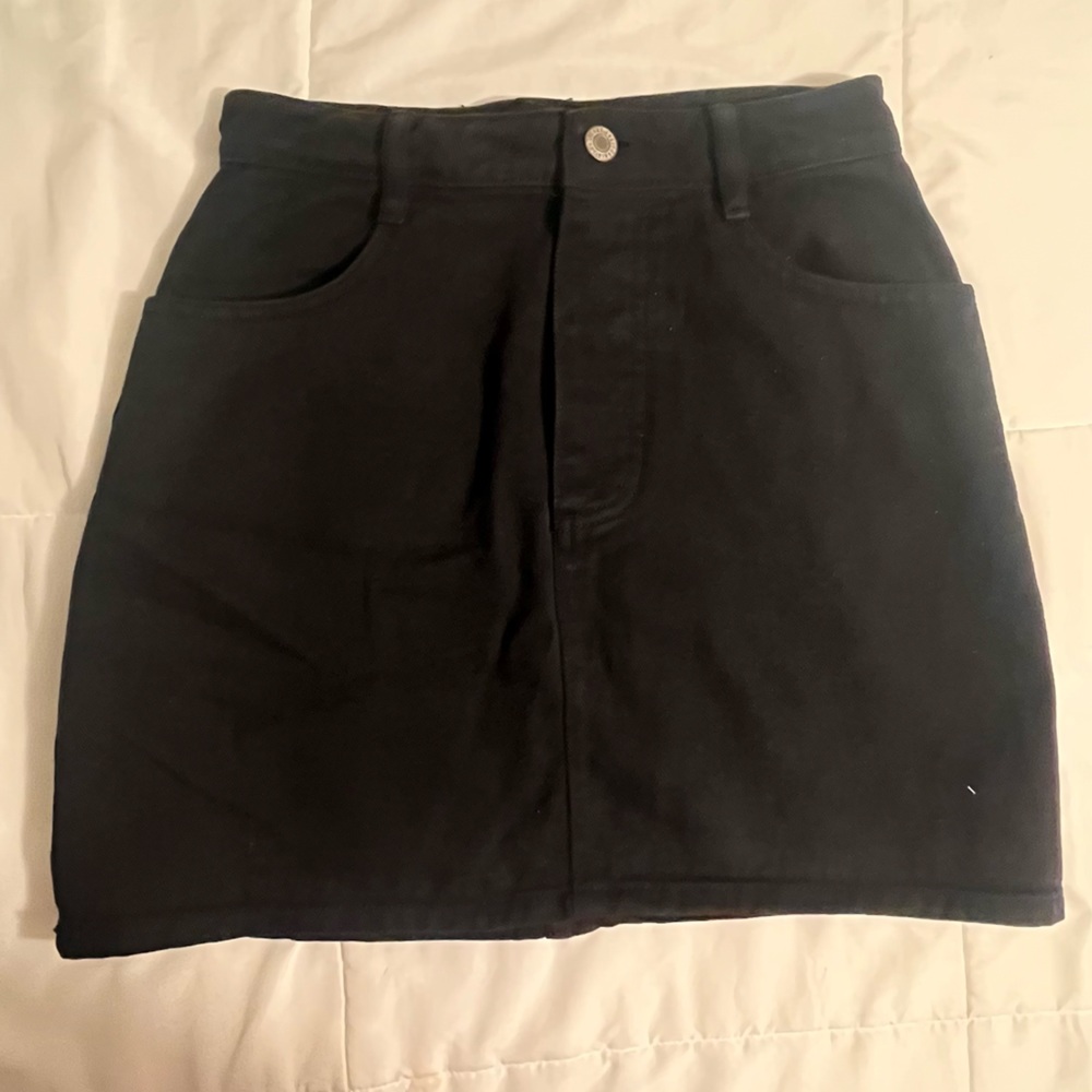 Black denim j. galt Pencil mini skirt